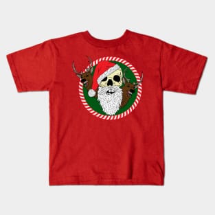 Christmas Evil Santa and Creepy Reindeer Kids T-Shirt